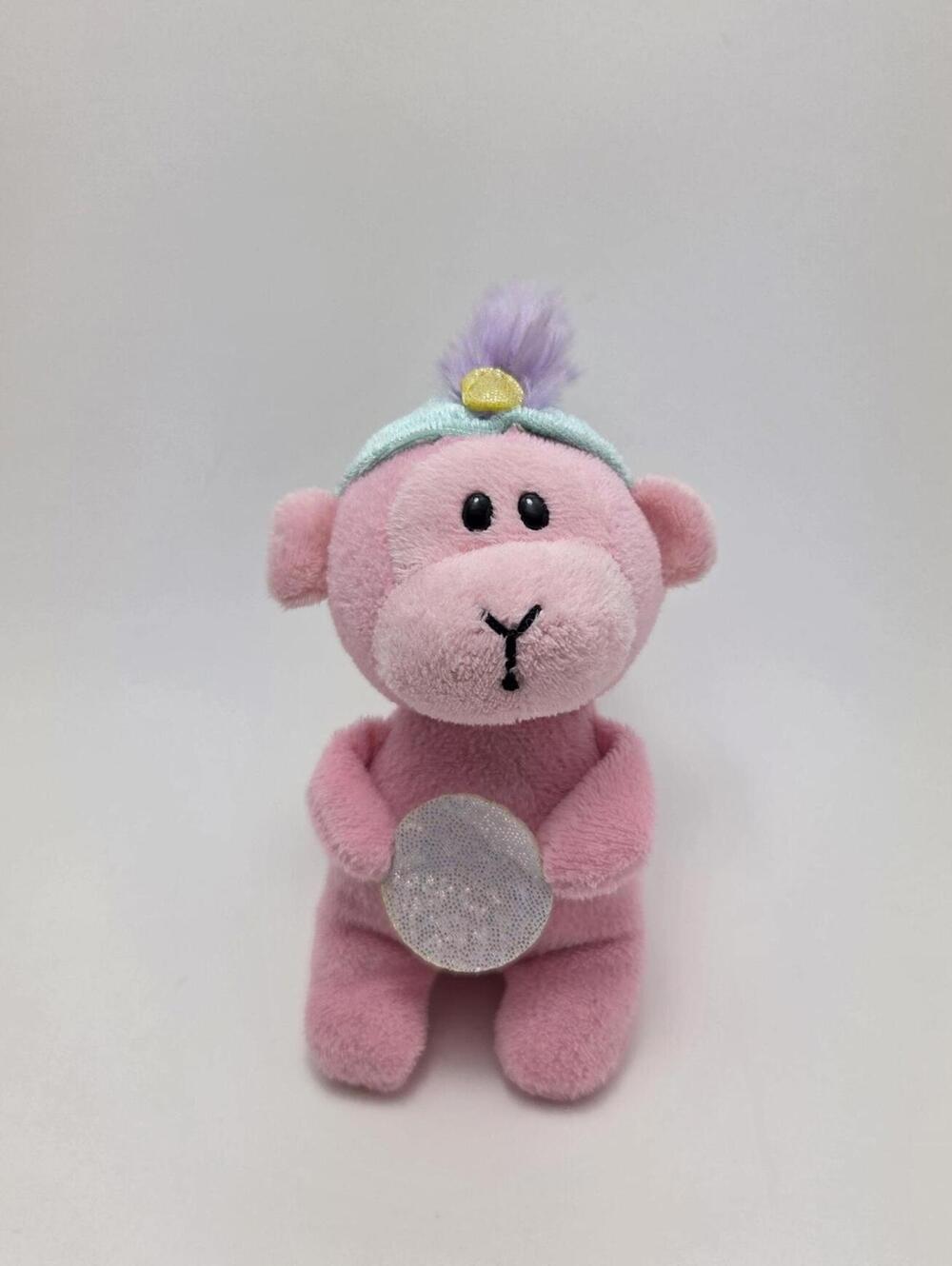 Gund Girls Fortune Friends Pink Monkey Keychain Plush, Vintage (4 inch)
